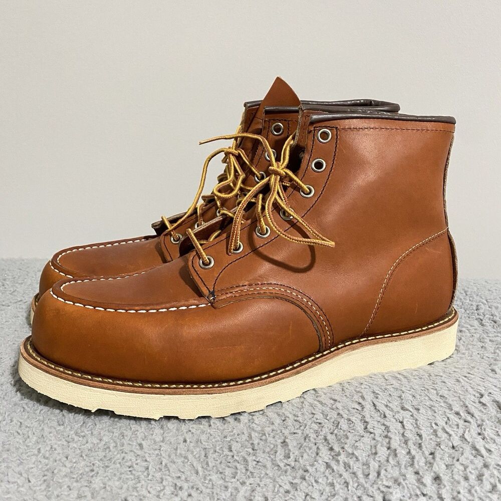 Red Wing Moc Toe Boots 4521 (875) Mens 11.5 Oro Legacy Tan Brown Leather USA NEW